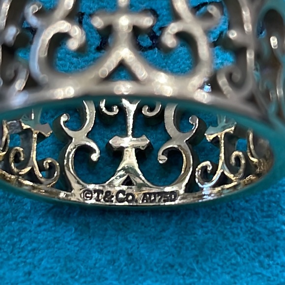 Tiffany 18k gold Enchant Scroll Ring Size 8 - Picture 8 of 8